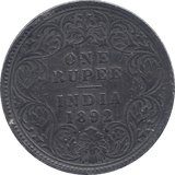 1892 SILVER 1 RUPEE INDIA - SILVER WORLD COINS - Cambridgeshire Coins