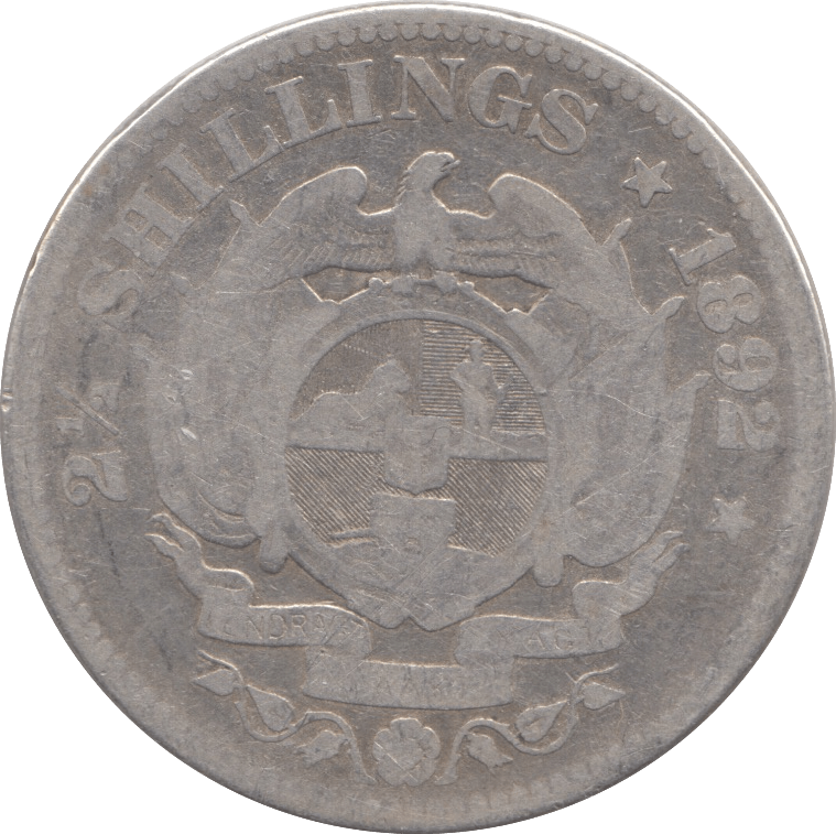 1892 SILVER HALFCROWN SOUTH AFRICA - SILVER WORLD COINS - Cambridgeshire Coins