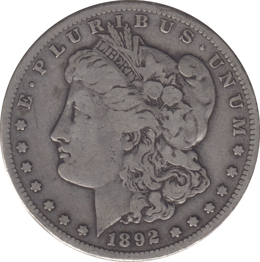 1892 SILVER MORGAN DOLLAR USA CARSON CITY MINT - SILVER WORLD COINS - Cambridgeshire Coins