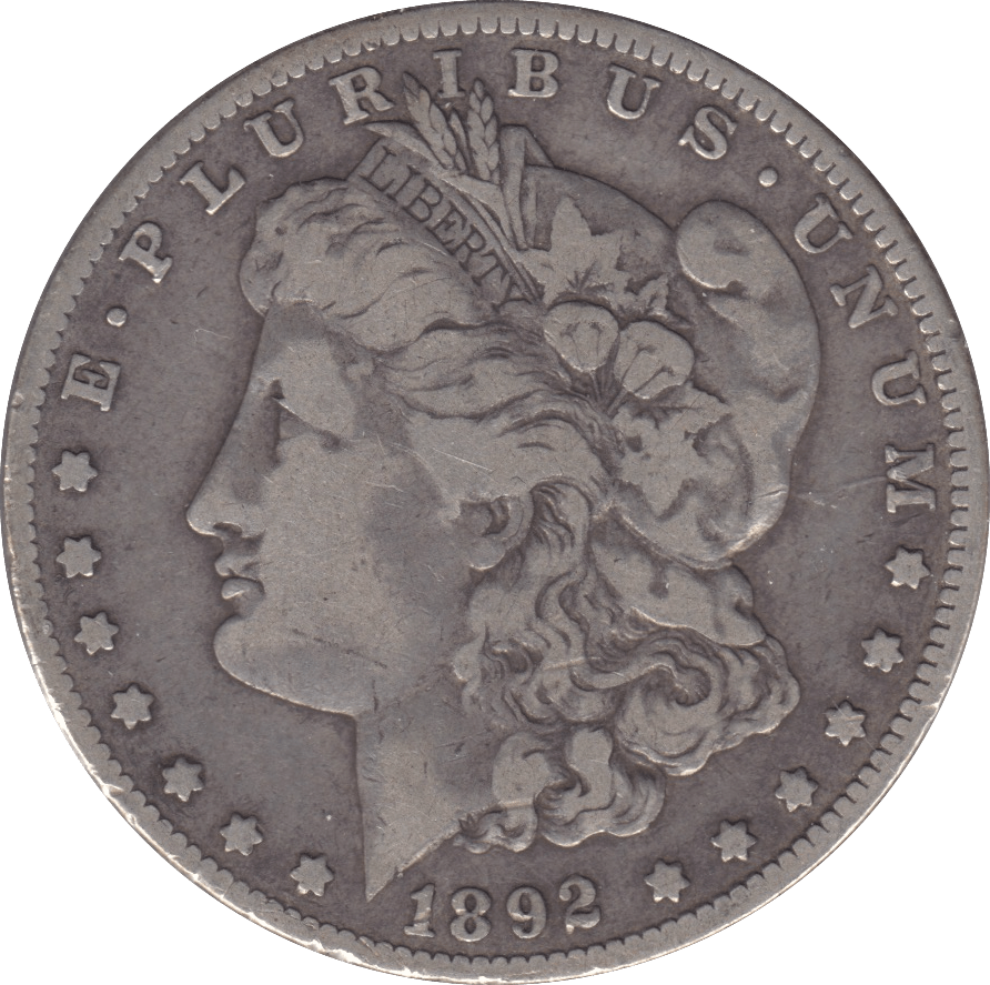 1892 SILVER MORGAN DOLLAR USA NEW ORLEANS MINT - SILVER WORLD COINS - Cambridgeshire Coins