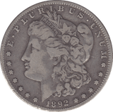 1892 SILVER MORGAN DOLLAR USA NEW ORLEANS MINT - SILVER WORLD COINS - Cambridgeshire Coins