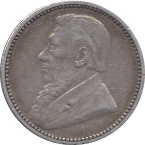 1892 SILVER SIXPENCE BOER REPUBLIC SOUTH AFRICA REF H86 - SILVER WORLD COINS - Cambridgeshire Coins