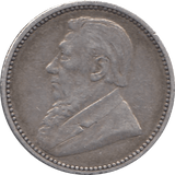 1892 SILVER SIXPENCE BOER REPUBLIC SOUTH AFRICA REF H86 - SILVER WORLD COINS - Cambridgeshire Coins