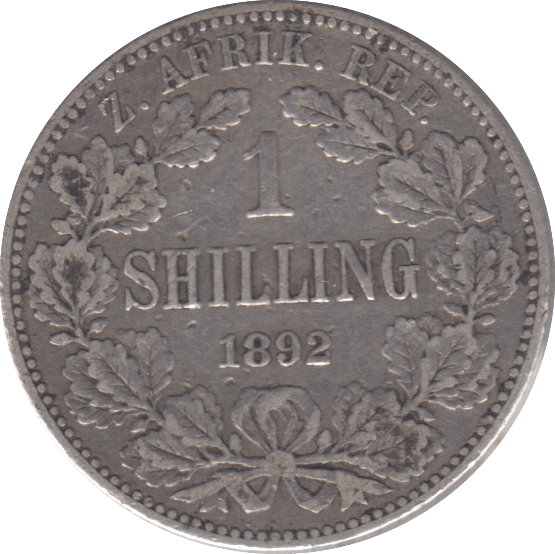1892 SILVER SOUTH AFRICA 1 SHILLING - SILVER WORLD COINS - Cambridgeshire Coins
