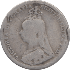 1892 SILVER THREEPENCE ( FAIR ) - Threepence - Cambridgeshire Coins