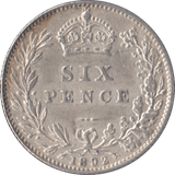 1892 SIXPENCE ( EF ) - Sixpence - Cambridgeshire Coins