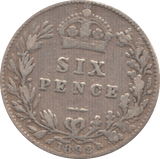 1892 SIXPENCE ( FINE ) - Sixpence - Cambridgeshire Coins
