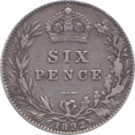 1892 SIXPENCE ( GF ) 6 - Sixpence - Cambridgeshire Coins