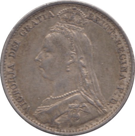 1892 SIXPENCE ( GVF ) - Sixpence - Cambridgeshire Coins