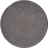 1892 SOUTH AFRICA SILVER ONE SHILLING - SILVER WORLD COINS - Cambridgeshire Coins