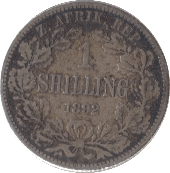 1892 SOUTH AFRICA SILVER ONE SHILLING - SILVER WORLD COINS - Cambridgeshire Coins