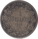 1892 SOUTH AFRICA SILVER ONE SHILLING - SILVER WORLD COINS - Cambridgeshire Coins