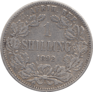 1892 SOUTH AFRICA SILVER ONE SHILLING - WORLD SILVER COINS - Cambridgeshire Coins