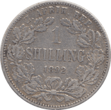 1892 SOUTH AFRICA SILVER ONE SHILLING - WORLD SILVER COINS - Cambridgeshire Coins