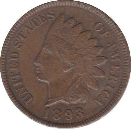1893 1 CENT USA - WORLD COINS - Cambridgeshire Coins