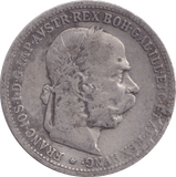 1893 1 CORONA AUSTRIA - WORLD COINS - Cambridgeshire Coins