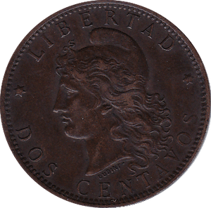 1893 ARGENTINA 2 CENTAVOS - WORLD COINS - Cambridgeshire Coins