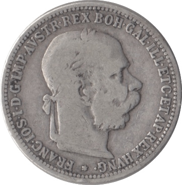 1893 AUSTRIA SILVER KORONA - SILVER WORLD COINS - Cambridgeshire Coins