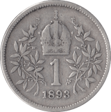 1893 AUSTRIA SILVER KORONA - SILVER WORLD COINS - Cambridgeshire Coins