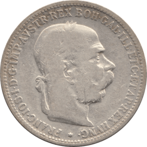 1893 AUSTRIA SILVER KORONA - SILVER WORLD COINS - Cambridgeshire Coins