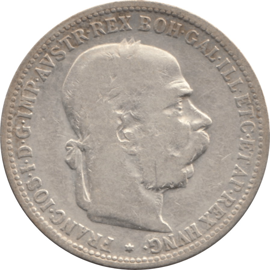 1893 AUSTRIA SILVER KORONA - SILVER WORLD COINS - Cambridgeshire Coins