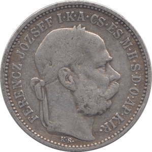 1893 AUSTRIA SILVER KORONA - SILVER WORLD COINS - Cambridgeshire Coins