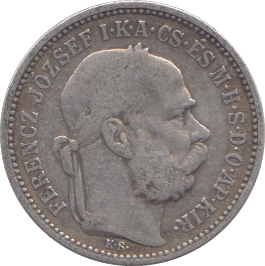 1893 AUSTRIA SILVER KORONA - SILVER WORLD COINS - Cambridgeshire Coins