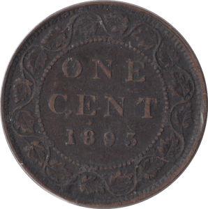 1893 CANADA ONE CENT - WORLD COINS - Cambridgeshire Coins