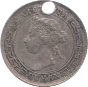 1893 CEYLON 10 CENTS - SILVER WORLD COINS - Cambridgeshire Coins