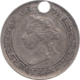 1893 CEYLON 10 CENTS - SILVER WORLD COINS - Cambridgeshire Coins