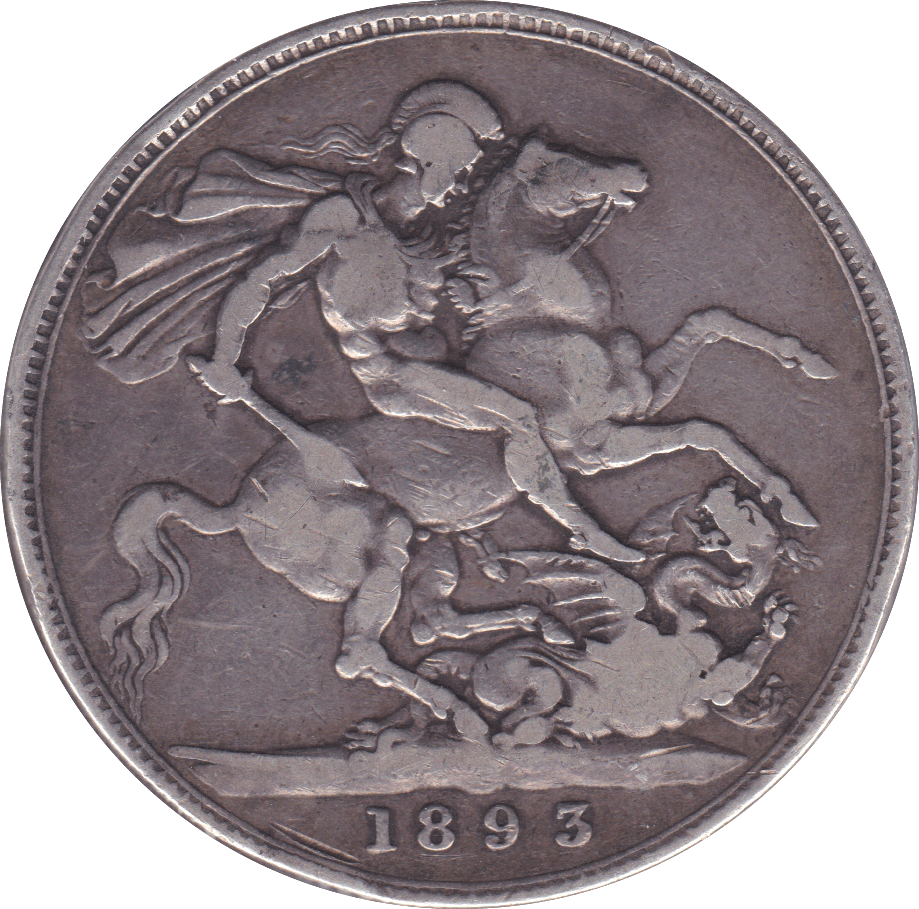 1893 CROWN ( F ) LVI B - Crown - Cambridgeshire Coins