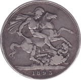 1893 CROWN ( F ) LVI B - Crown - Cambridgeshire Coins