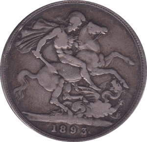1893 CROWN ( F ) TONED - Crown - Cambridgeshire Coins