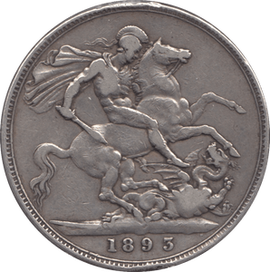 1893 CROWN ( FINE ) 2 - Crown - Cambridgeshire Coins