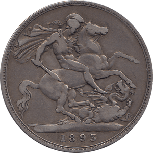 1893 CROWN ( FINE ) LVII 6 - Crown - Cambridgeshire Coins