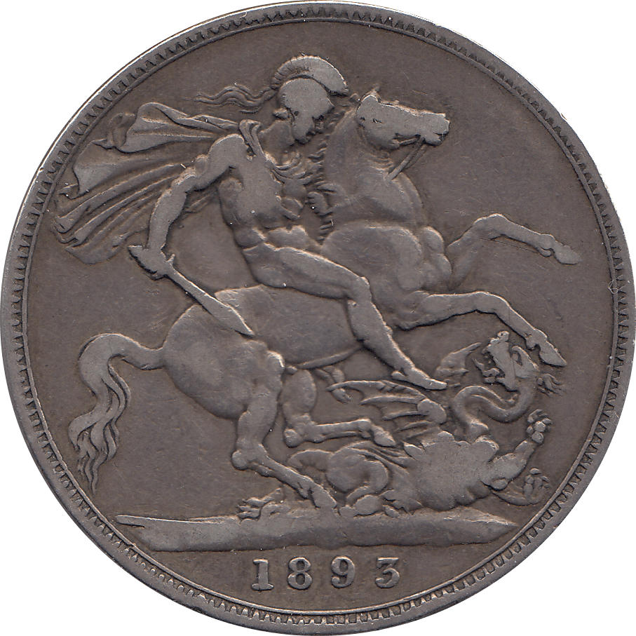 1893 CROWN ( FINE ) LVII 6 - Crown - Cambridgeshire Coins