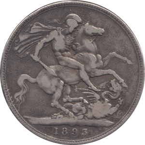1893 CROWN ( FINE ) LXII 5 - Crown - Cambridgeshire Coins