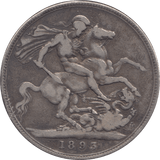 1893 CROWN ( FINE ) LXII 5 - Crown - Cambridgeshire Coins