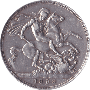 1893 CROWN ( GVF )LVI A - Crown - Cambridgeshire Coins