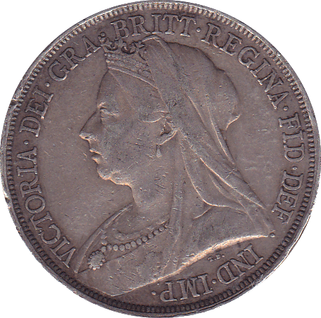 1893 CROWN ( VF ) A LVI - Crown - Cambridgeshire Coins
