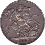 1893 CROWN ( VF ) A LVI - Crown - Cambridgeshire Coins