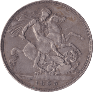 1893 CROWN ( VF ) C LVI - Crown - Cambridgeshire Coins