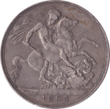 1893 CROWN ( VF ) C LVI - Crown - Cambridgeshire Coins