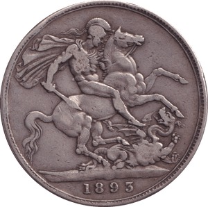 1893 CROWN ( VF ) - Crown - Cambridgeshire Coins