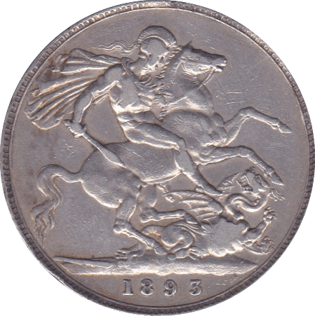 1893 CROWN ( VF ) LVI - Crown - Cambridgeshire Coins