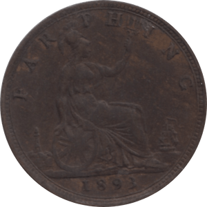 1893 FARTHING 2 ( GVF ) 62 - Farthing - Cambridgeshire Coins