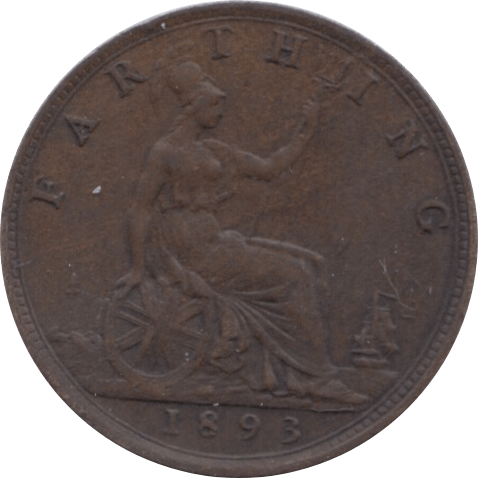 1893 FARTHING ( EF ) 1 - Farthing - Cambridgeshire Coins