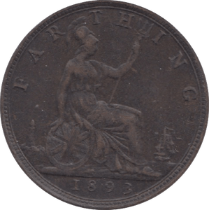 1893 FARTHING ( EF ) 23 - Farthing - Cambridgeshire Coins