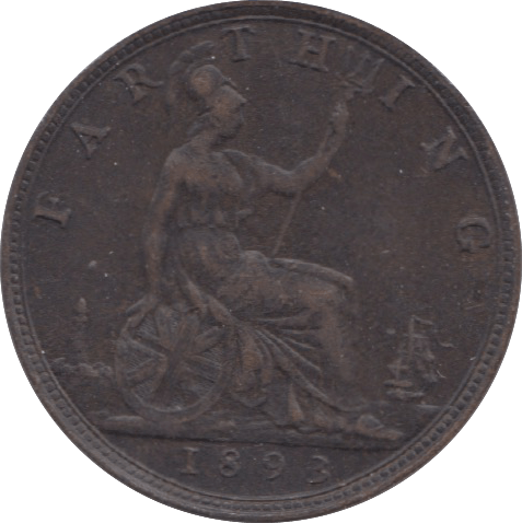 1893 FARTHING ( EF ) 23 - Farthing - Cambridgeshire Coins