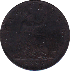 1893 FARTHING ( EF ) B - Farthing - Cambridgeshire Coins